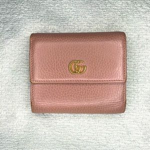 Gucci GG Marmont Logo Leather Trifold Wallet